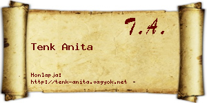 Tenk Anita névjegykártya